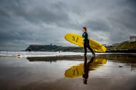 Surfing has become increasingly popular in Scarborough over recent years. Picture shows students from the York Surf Society on Scarborough's North Bay in November. Image: James Hardisty