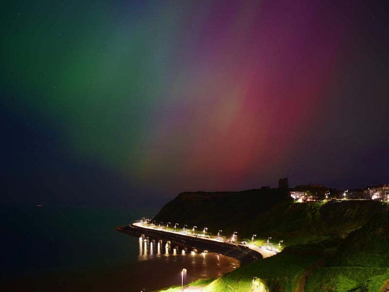 The Northern Lights' stunning display over Scarborough.picture: Fred Tiles.