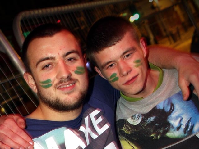 Pals Max and Will enjoying a night out.