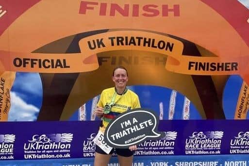 Scarborough Athletic Club's Carey Bilton competed in a Sprint Triathlon at the York Sports Village.