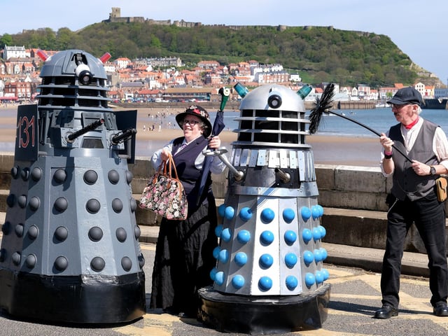The day was full of unusual encournters, such as Mary Poppins meeting the Daleks!