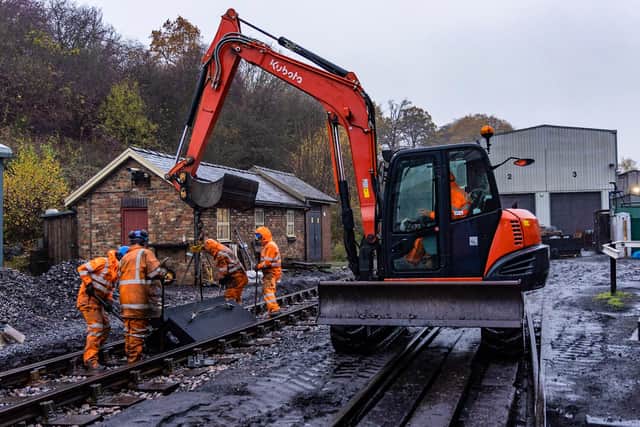Winter maintenance under way at the North York Moors Railway.