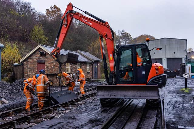 Winter maintenance under way at the North York Moors Railway.