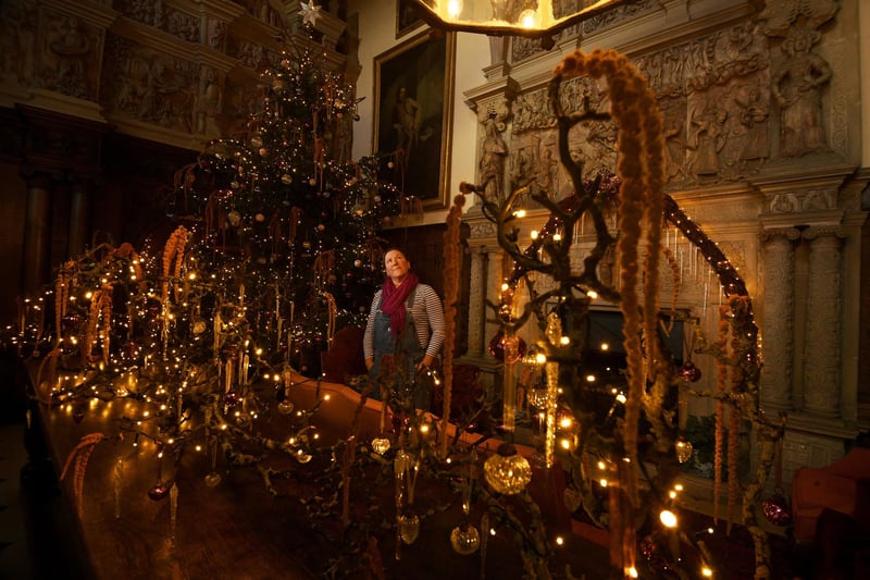 Visitors to the hall over Christmas can take in all the stunning decorations and lights that are lovelying placed across the historic house.
