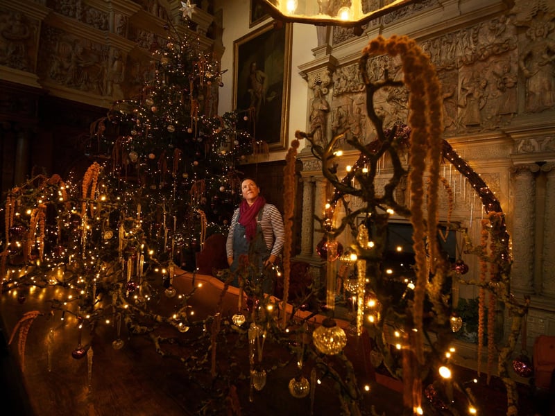 Visitors to the hall over Christmas can take in all the stunning decorations and lights that are lovelying placed across the historic house.