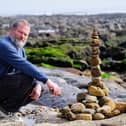 Land artist James Brunt on Scarborough's North Bay collecting natural materials to become part of his ephemeral coastal-inspired installation