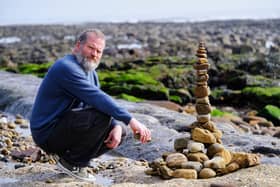 Land artist James Brunt on Scarborough's North Bay collecting natural materials to become part of his ephemeral coastal-inspired installation