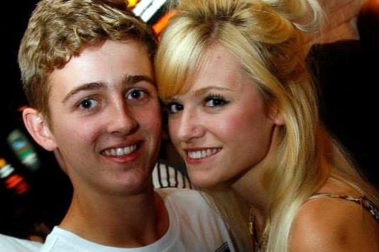 Charlie and Ashleigh enjoying a cheeky drink