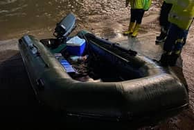 The small RIB was towed back to Scarborough Harbour. (Photo: Scarborough RNLI)