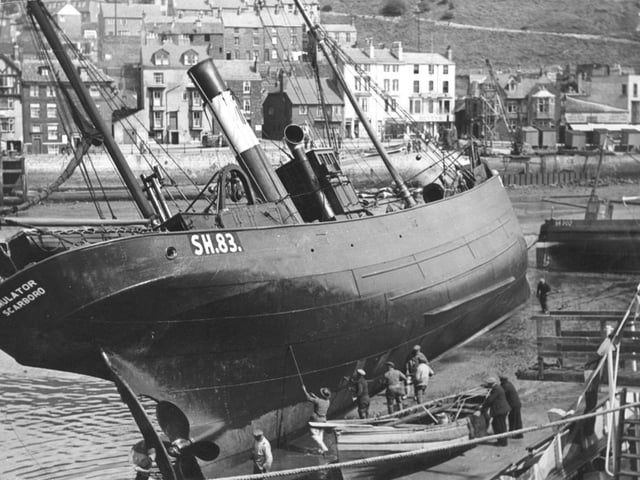 A boat in Scarborough Harbour. (year unknown)