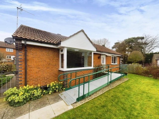 This two bedroom and two bathroom detached bungalow is currently for sale with Hunters for offers in the region of £280,000.