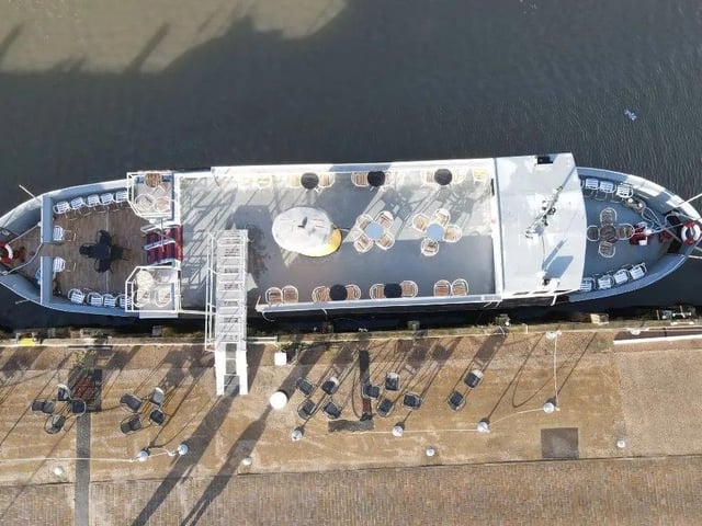 This bar and tourist attraction with activity boats is fully licensed, with seating for 120. It is listed for sale with Nationwide Business Sales for offers over £400,000.