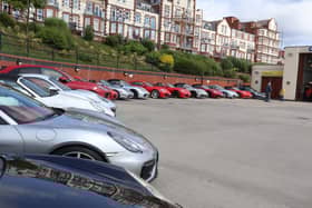 Porsches on the Prom 25 rolled into town on Sunday (June 8). Photo courtesy of Ewan Cameron