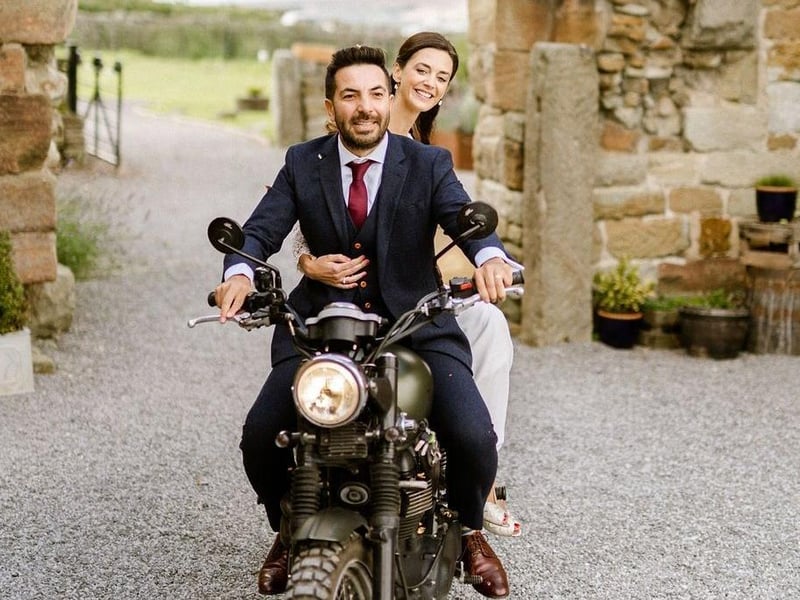 A spectacular entrance for the newlyweds!
picture: Steven McDonald