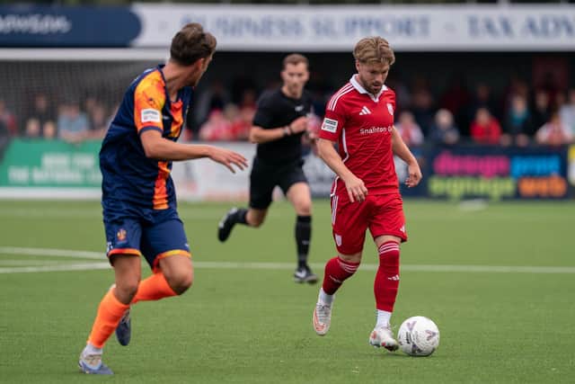 Luke Hall put in another great performance in the midweek mauling of Spennymoor. Photo by Wandering Photography