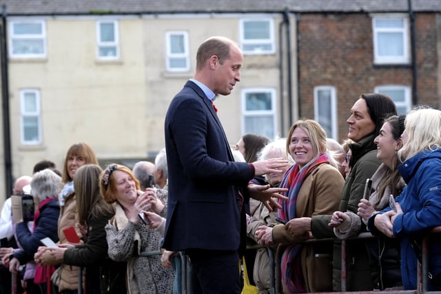 Prince William talks to the crowd