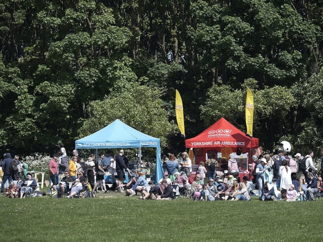 Crowds enjoying the day