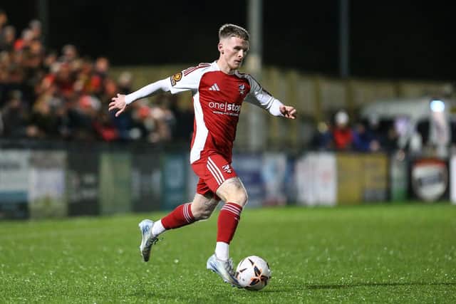 Scarborough Athletic won 2-0 at home to Radcliffe thanks to goals from Dom Tear and Richie Bennett. Photo by Zach Forster