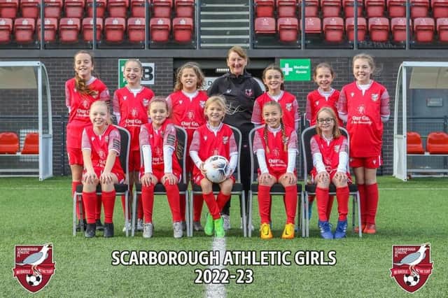 The Scarborough Athletic Under-10s and Under-11s Girls team