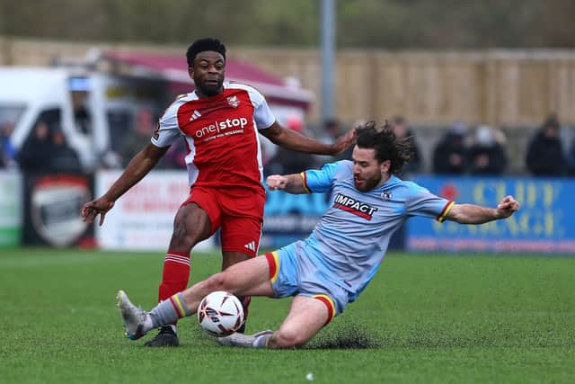 Scarborough Athletic lost 2-0 at home to Alfreton Town. Photo by Zach Forster