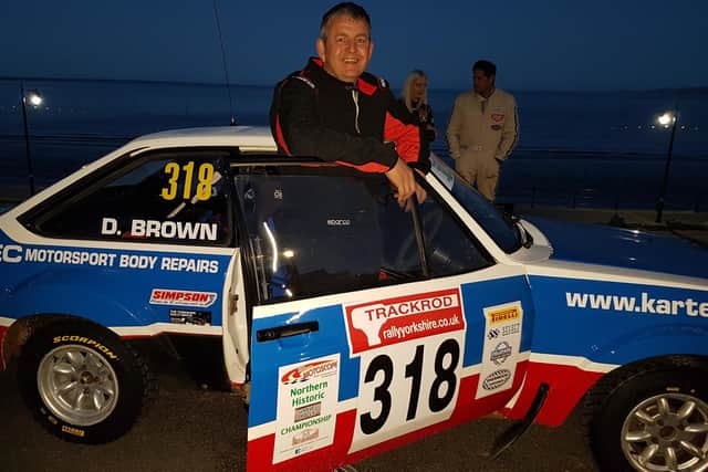 Pickering's David Brown at start of Trackrod Rally Yorkshie in Filey Photo by Keith McGhie