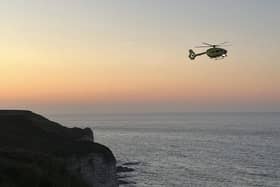 The rescue took place as the sun set - Image: Bridlington Coastguard
