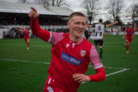 Danny Greenfield scored a crucial brace at Chorley last month.