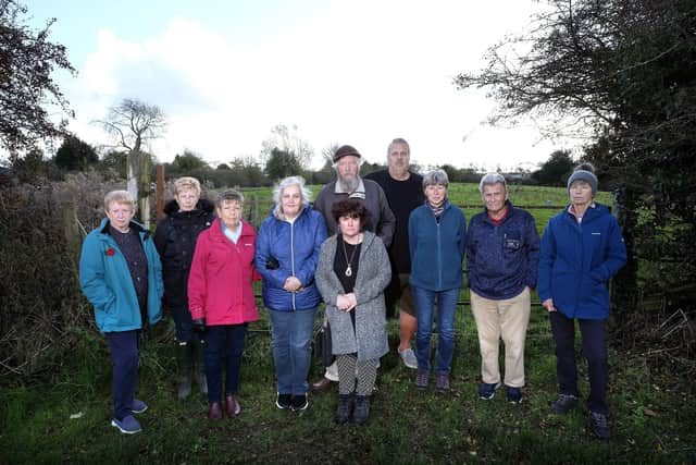 Residents of Sands Lane in Hunmanby are objecting to the proposed development of 46 dwellings. Photo: Richard Ponter