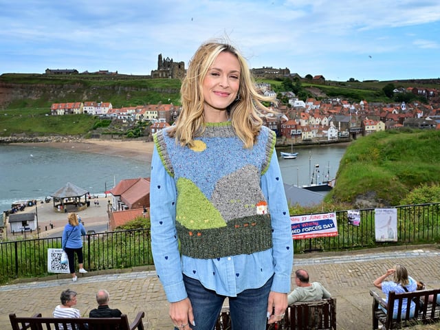 Presenter Fearne Cotton takes in the sights at Whitby.