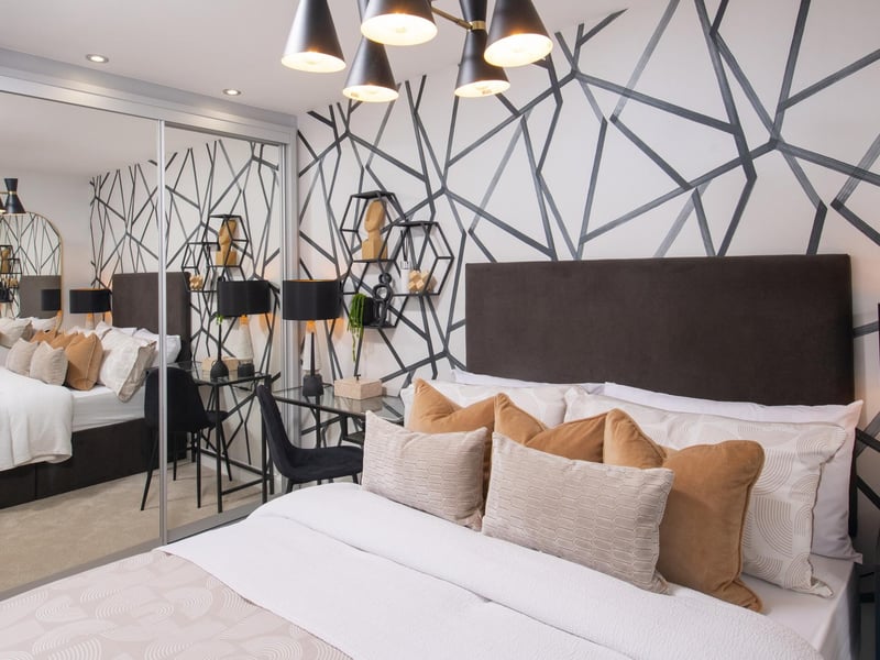 Bedroom at the Archwood.