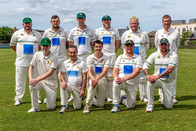 Whitby CC 2nds, back from left, Mark Jackson, Rikki Lawrence, Oliver Lane, Ricky Hall (Captain), Jack Lyth and Oliver Roberts, Front from left, Jesse Harland, Steve Crowther, Jack Stentiford, Kieran Purvis and Darren Pritchard. Photo by Brian Murfield