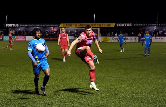 Photo spotlight on the NLN fixture between Scarborough Athletic and Peterborough Sports at the Flamingo Land Stadium