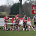 Pocklington RUFC's Andy Argo-Bennett tries to find a way through at Wetherby. PHOTO BY PHIL GILBANK