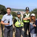 Scarborough Anti Theft Group have received National Accreditation. Anti Theft Co-ordinator Chris Golder, Officers Ann Graham and Simon Hunter, Janet Jefferson and Rhian Buglass pic Richard Ponter