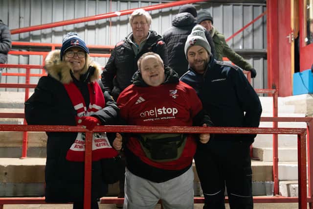 Boro fans cheer on their team during the goalless draw against Alfreton Town. Photo by Wandering Photography