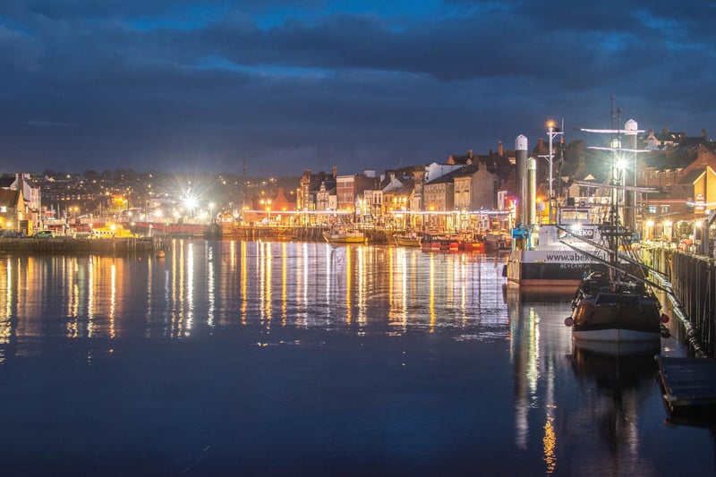 Whitby harbour at night.
picture by Deborah McCarthy.
