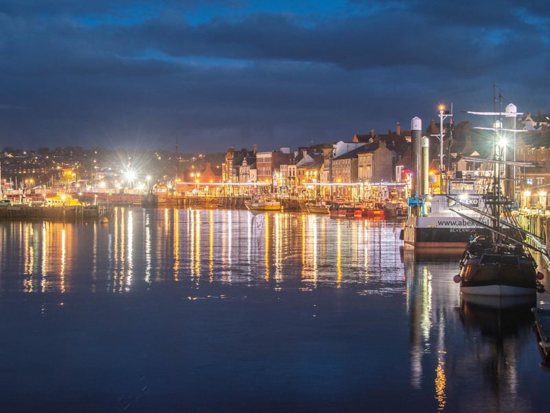 Whitby harbour at night.
picture by Deborah McCarthy.