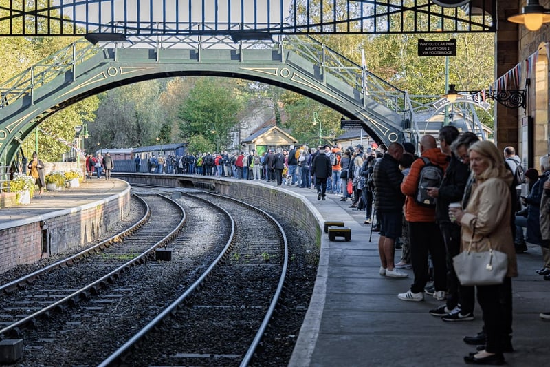 Passengers waiting on the platform.
picture: Tim Bruce