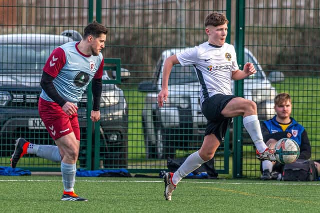 Jack Kilpatrick scored twice for Whitby Fishermen. Photo by Brian Murfield