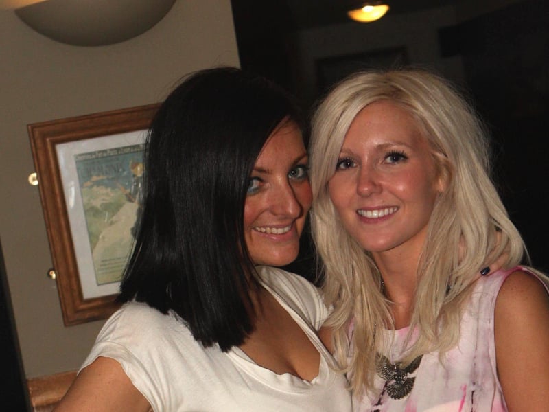 Kiki and Gee having a cheeky drink in Klosters