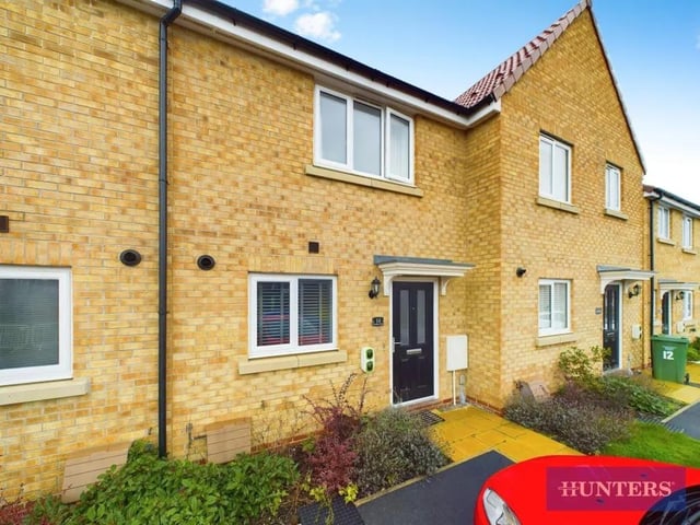 This two bedroom and one bathroom terraced house is for sale with Hunters with a guide price of £180,000.
