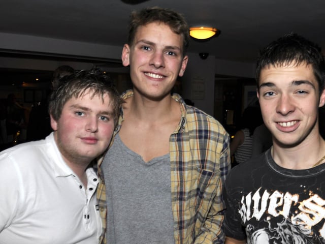 Nicky, Axel and Adam on a lads night out.