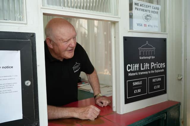 Scarborough Spa Cliff Lift’s longest-serving supervisor Alan Wilson.