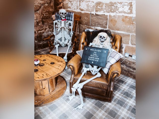 Skeleton staff at the wedding!