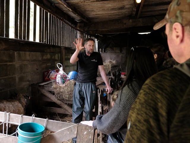 Ashley talks to the visitors.