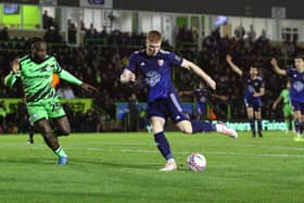 Alex Wiles scored the first goal for Boro in the FA Cup first round replay at Forest Green Rovers. PHOTOS BY ZACH FORSTER