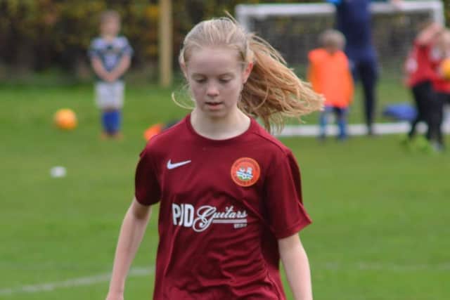 Scarlet Cole pushes on for Scarborough Ladies FC Under-12s Reds