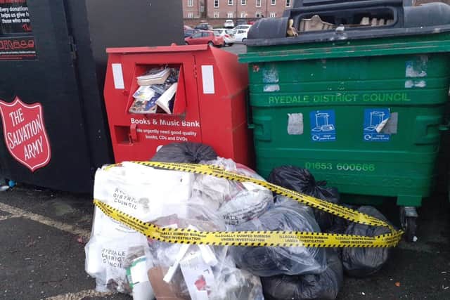 Rubbish was left discarded in the two car parks. (Photo: North Yorkshire Police)