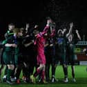 Newby celebrate their Frank White Trophy final win against Edgehill Reserves. PHOTOS BY ZACH FORSTER
