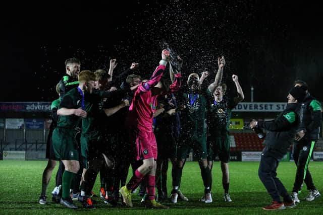 Newby celebrate their Frank White Trophy final win against Edgehill Reserves. PHOTOS BY ZACH FORSTER